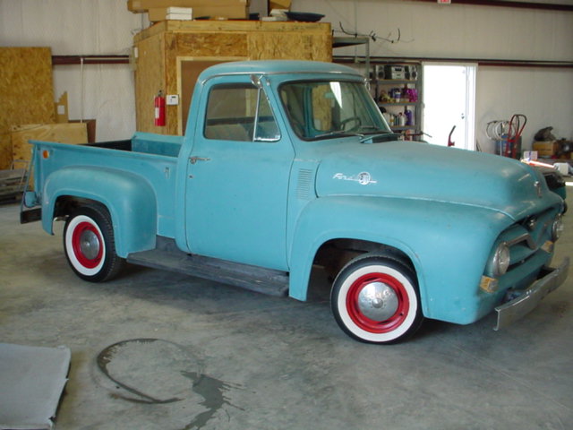 THIS 1955 FORD PICKUP INITIALLY CAME IN FOR PAINT BODY
